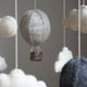 Air Balloons Mobile Pennants Grey