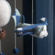 Airplane Mobile Airballoon Kite Dark Blue