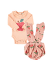 Red Apple Bodysuit Light Pink