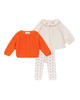 Hearts Embroidery Baby Blouse Powder