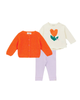 Knitted Baby Cardigan Orange
