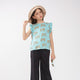 Jaguar Ruffled Top Blue