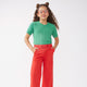 Straight Trousers Red