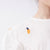 Orange Embroidery T-Shirt Off White