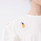Orange Embroidery T-Shirt Off White