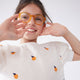 Orange Embroidery T-Shirt Off White