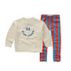 Winter Legging Blue Red Stripe Vivid Red