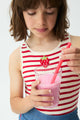 Strawberry Knitted Top White & Red