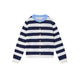 Striped Cardigan White & Navy Blue