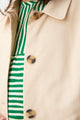 Gardinier Floral Trench Coat Off White