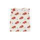 Dogs Top Off White & Orange