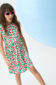 Cherries Short Dress Pink & Red