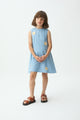 Daisies Short Dress Light Blue