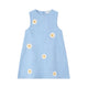 Daisies Short Dress Light Blue