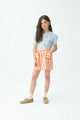 Orange Hearts T-Shirt Light Blue