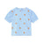 Orange Hearts T-Shirt Light Blue