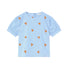 Orange Hearts T-Shirt Light Blue