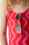 Stripes Swimsuit and Shirt Red