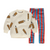 Winter Legging Blue Red Stripe Vivid Red