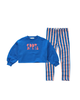 Winter Legging Blue Pink Stripe