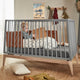 Organic Baby Cot Sheet Pack of 2 Cool Grey