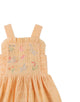 Emily Ruffled Apron Dress With Botanical Embroidery