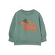Two Dogs Graphic Baby Tee Base Dark Green