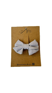 Mini Linen Hairpins Grey