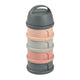 Beaba Formul Milk Container 4 Compartments Mineral Grey Pink