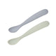 Set Of 2 First Age Silicone Spoons + Carrying Case Multicolor