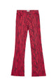 Amy Zebra Boot Cut Pants Carmin