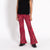 Amy Zebra Boot Cut Pants Carmin