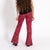 Amy Zebra Boot Cut Pants Carmin