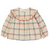 Check Scalloped Blouse Vanilla