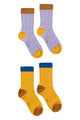 Bicolor Socks Pack Mustard/Lilac