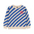 Diagonal Stripes Baby Sweatshirt Blue