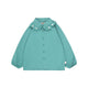 Tiny Cottons Daisy Frill Collar Shirt Dark Emerald