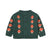 Mini Mushrooms Baby Cardigan Base Dark Emerald