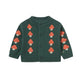 Mini Mushrooms Baby Cardigan Base Dark Emerald