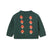 Mini Mushrooms Baby Cardigan Base Dark Emerald
