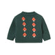 Mini Mushrooms Baby Cardigan Base Dark Emerald