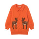 Deer Cardigan Base Summer Red