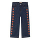 Mini Mushrooms Embroidered Denim Pant Base Denim Dark Wash
