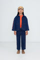 Mini Mushrooms Embroidered Denim Pant Base Denim Dark Wash