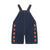 Mini Mushrooms Embroidered Dungaree Base Denim Dark Wash