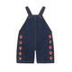 Mini Mushrooms Embroidered Dungaree Base Denim Dark Wash