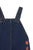 Mini Mushrooms Embroidered Dungaree Base Denim Dark Wash