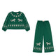 Horses & Flowers Set Base Dark Green