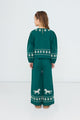 Horses & Flowers Set Base Dark Green