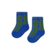 Blue Check Medium Socks Base Blue